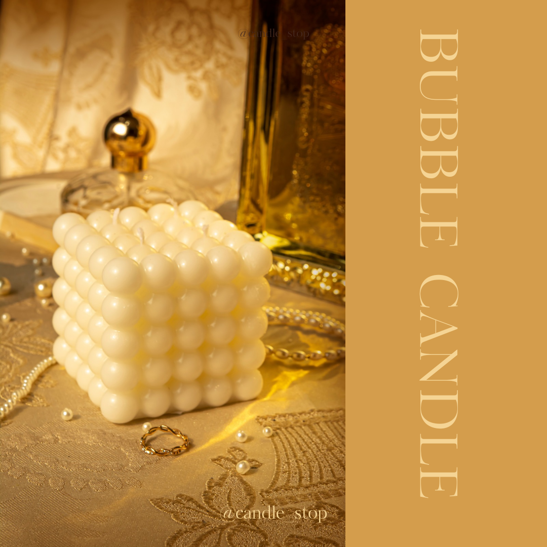 Square bubble candle