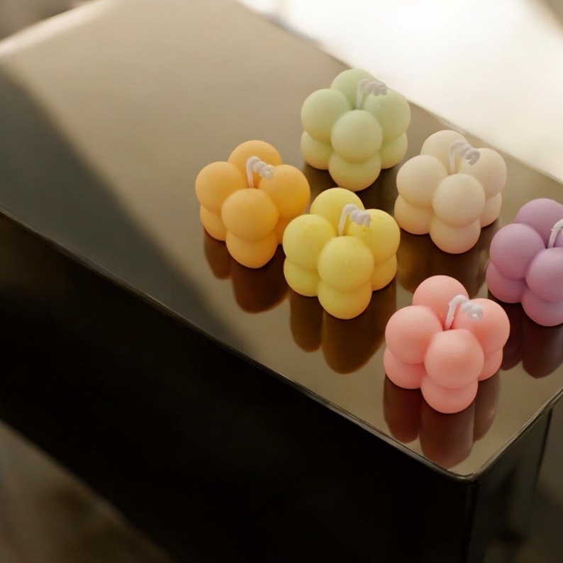 Pack of 6 - Mini Bubble Candle