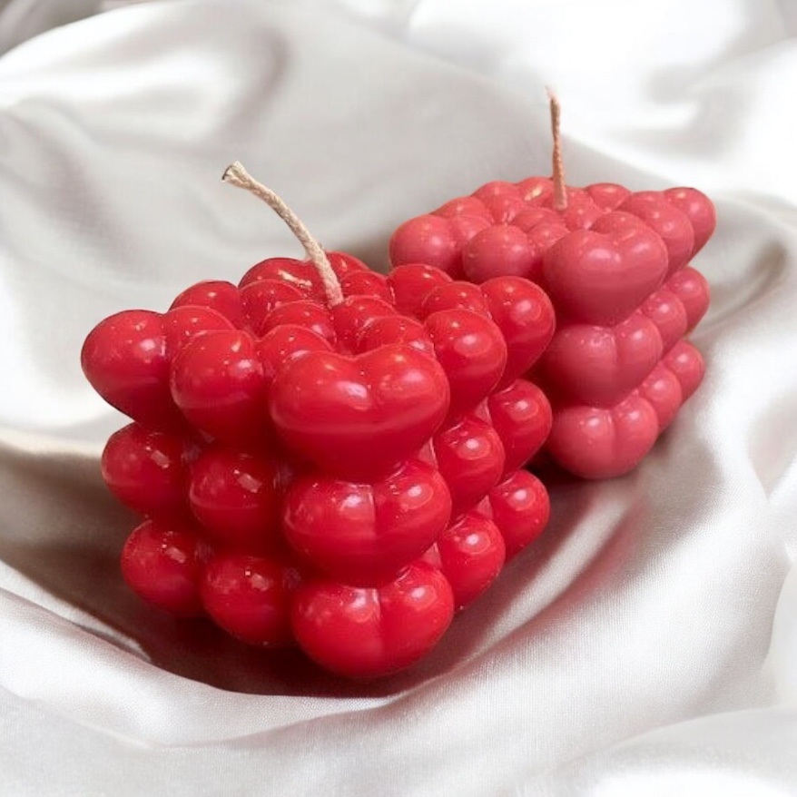Hearts Bubble Candle