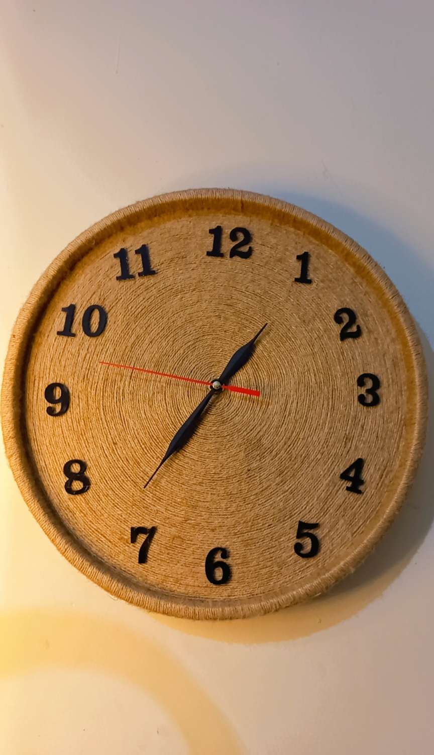 Jute rope Handmade wall Clock