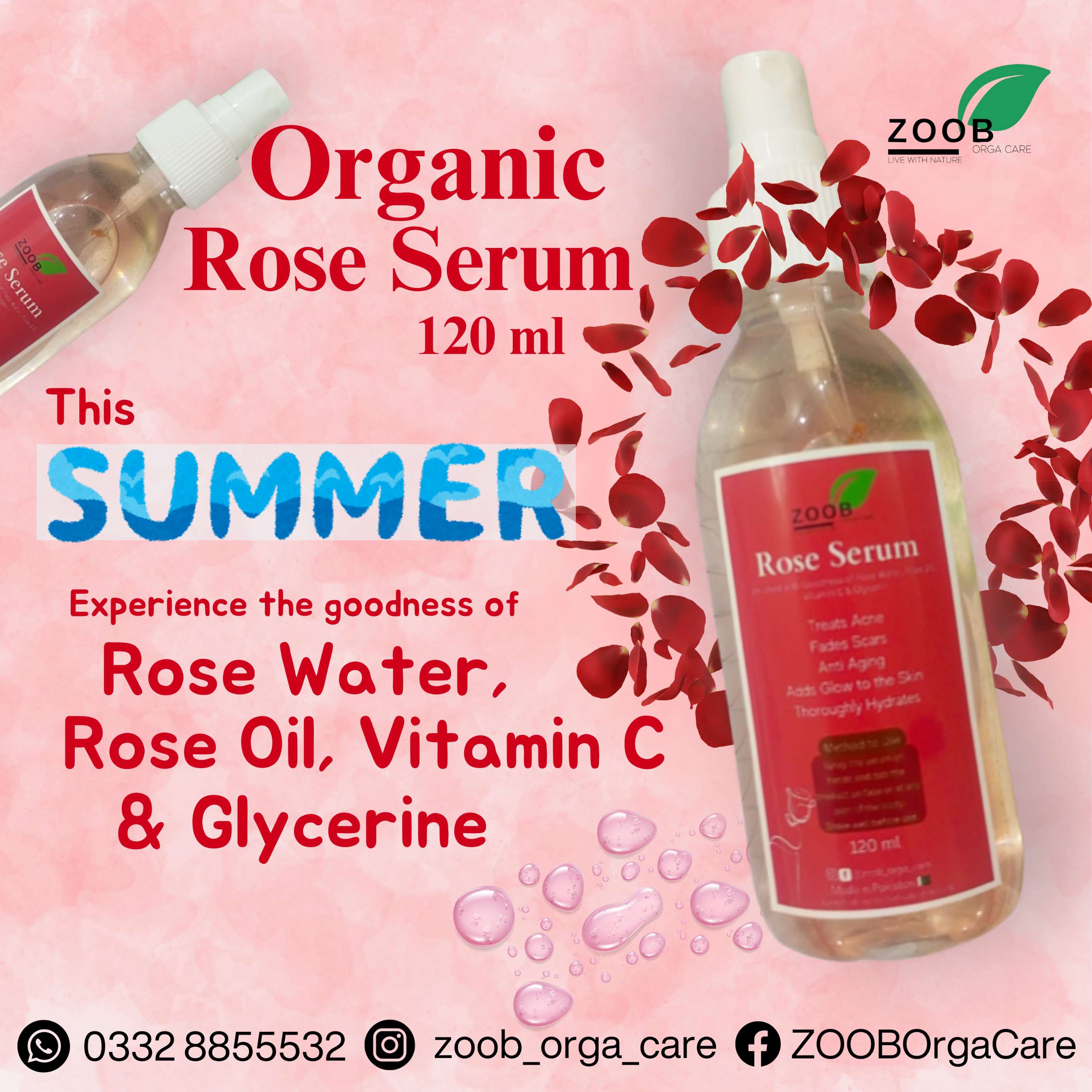 Organic Rose Serum 120 ml