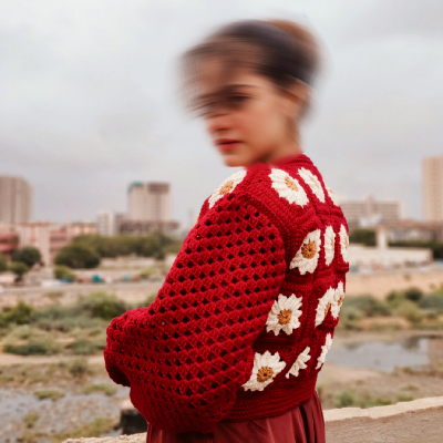 Maroon cardigan
