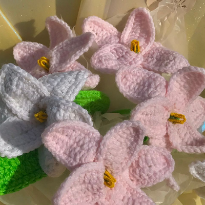 Crochet Open Tulip Bouquet