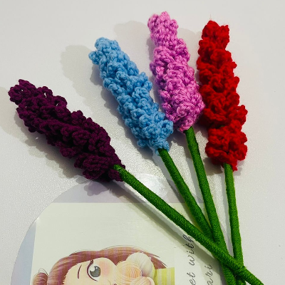 Crochet Lavender flower