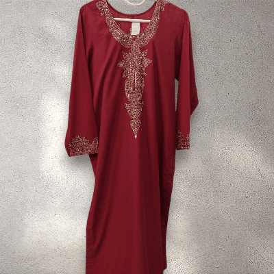 Kashmiri Handcrafted Thread work (long_neck design) Shirt (Ready-to-Wear)