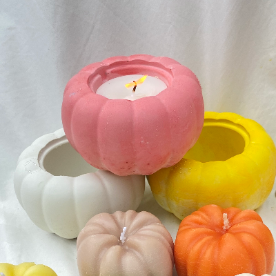 Pumpkin candle jar and storage jar