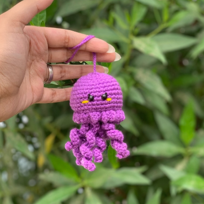 Jellyfish Plushie charm/keychain