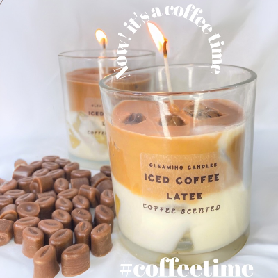 Iced coffee latte candle