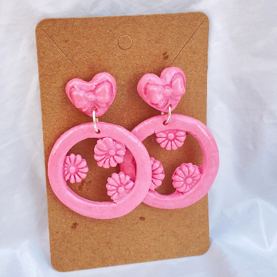 Handmade polymer clay earrings