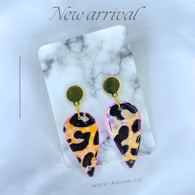 Handmade polymer clay earrings