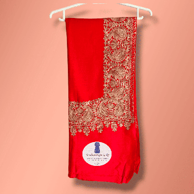 Kashmiri red rose shawl