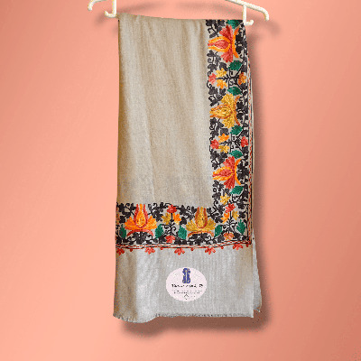 kashmiri shawl with floral border