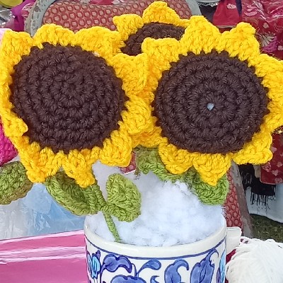 crochet sunflower