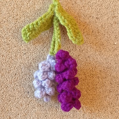 crochet lavender keychain