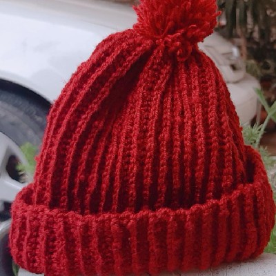 crochet ribbed hat