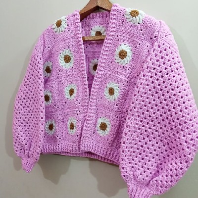lavender cardigan