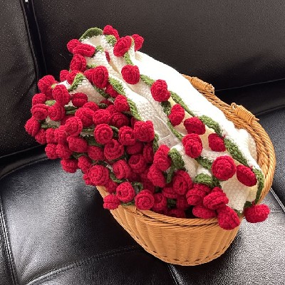 Red rose bouquet blanket