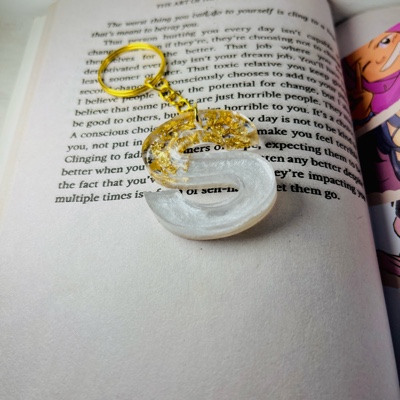 Resin Alphabet Keychain