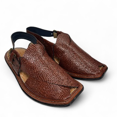 Handcrafted Brown Peshawari Chappal