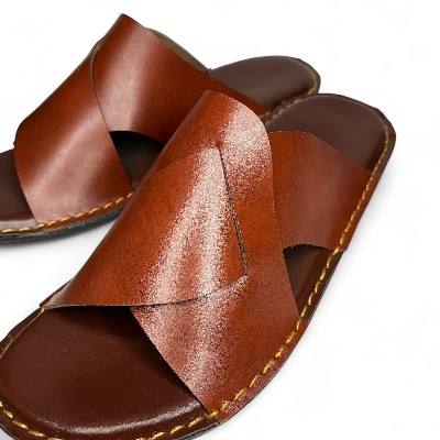 Handcrafted Brown leather slipper