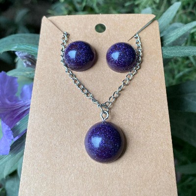 Purple moonlight pendant(circle)