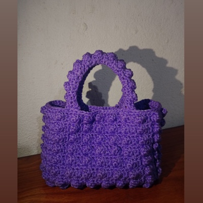 crochet bubble stitch bag