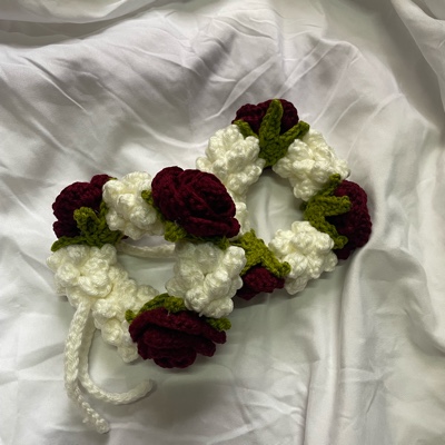crochet rose bridal gajray