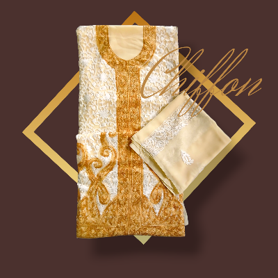 Kashmiri_Handcrafted 2-Piece Chiffon Fabric