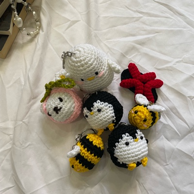Crochet keychains set