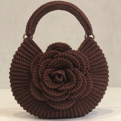Crochet rose bag