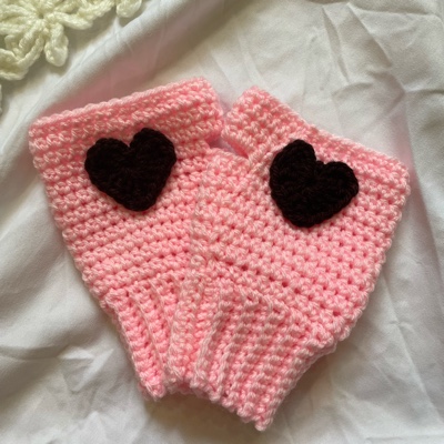crochet hand mittens