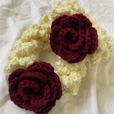 crochet rose gajray