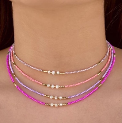 One Layer Necklace _ Beaded Neclace