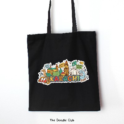 Karachi Doodle Totebag by The Doodle Club