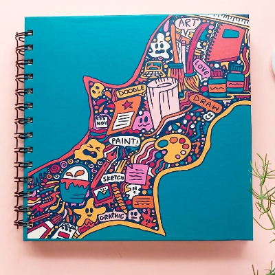 Art Blast Green Sketchbook