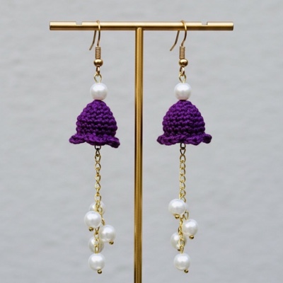 Crochet Jellyfish Earrings