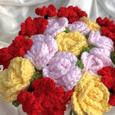 Crochet small Rose Bouquet