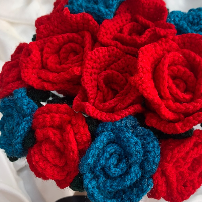 Crochet Rose Bouquet