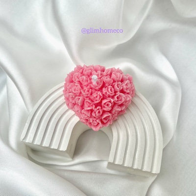 mini heart candle