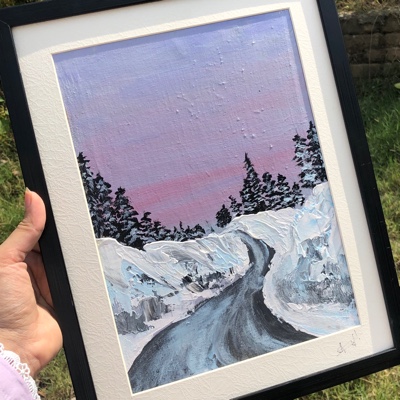Framed Acrylic painting