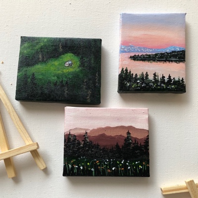 mini canvas paintings