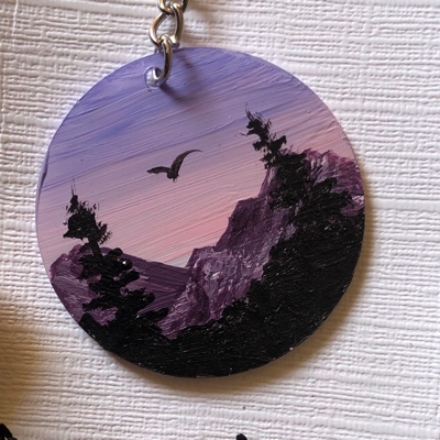 handpainted acrylic keychains