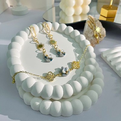 Ceramic Handmade Trinket Jewellery concrete Bubble Tray