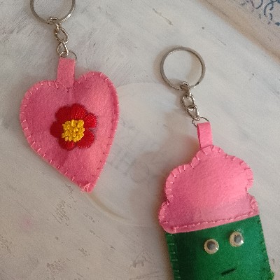 felt keychains
