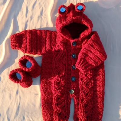 red baby romper with shoes