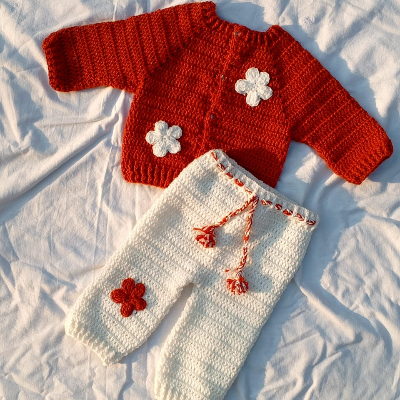 crochet baby trouser shirt