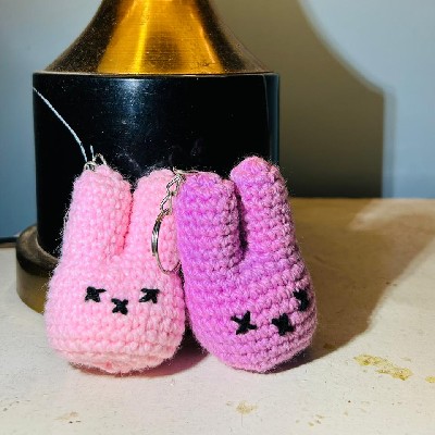 Crochet Miffy keychain