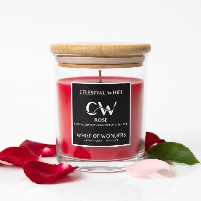 Red rose soybees scented candle