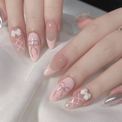 Small Almond Barbie Nails (15 pcs + application kit)