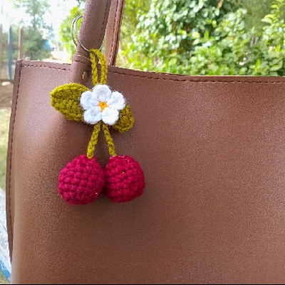 🍒 Crochet Cherry Charm